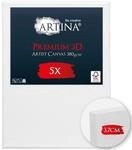 Artina 5er Set 3D Leinwand 50x70cm &ndash; Bespannt auf stabilem FSC&reg; Keilrahmen,