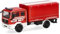 Herpa LKW Modell MAN TGA M LKW Dekon Feuerwehr Bremen, Miniatur im Ma&szlig;stab 1:87,