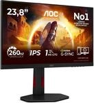 AOC 24G4ZR 24 Zoll FHD Gaming Monitor, 260Hz, Fast IPS Panel, 1ms GtG, HDR10, G-Sync