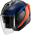 SHARK, Jet Motorradhelm SKWAL i3 JET MEKARIUM Black Chrome Orange KUO, L