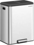 SONGMICS M&uuml;lleimer K&uuml;che, M&uuml;lltrennsystem 2 x 30 L, 2 F&auml;cher f&uuml;r Recycling und