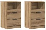 vidaXL Nachttische 2 STK. Artisan-Eiche 40x36x65 cm Holzwerkstoff