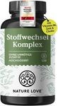 NATURE LOVE&reg; Stoffwechsel Komplex &ndash; 120 Kapseln &ndash; Gr&uuml;nteeextrakt, Zink, Chrom,