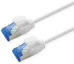ROLINE Patchkabel Cat.6A (Class EA) S/FTP (PiMF), LSOH, PoE, wei&szlig;, 1 m