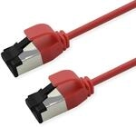 ROLINE S/FTP-(PiMF-) Patchkabel Cat.8 (Class I), Slim, LSOH, PoE, rot, 3 m