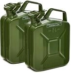 BW&reg; Benzinkanister Metall 2x 5 Liter - Kraftstoffkanister Olivgr&uuml;n - RAL 6003...
