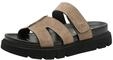 Tamaris Damen Pantolette mit Keilabsatz, beige, 37 EU
