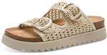 Tamaris Damen Fu&szlig;bett Pantolette mit Trichterabsatz, beige, 36 EU