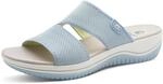Jana Coshy Original &ndash; Die Hallux-freundliche Pantolette 8-27270-43 blau Sky H-Weite