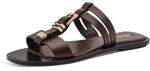 Tamaris Damen Pantolette flach, braun, 40 EU