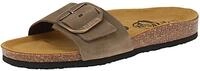PLAKTON 181018 Bis 3 Nobuck - Damen Pantolette - Kaki, Gr&ouml;&szlig;e:37 EU