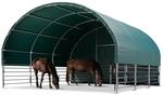 Weidezelt 6x6 m PVC Plane 2300 Newton Unterstand f&uuml;r Pferde Offenstall...