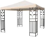 Pavillon Ersatzdach wasserdicht mit PVC Beschichtung 3 x 3 Meter - beige -...