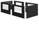 Zelsius Seitenw&auml;nde f&uuml;r Pavillon 3x6 m | 6-teilig, Schwarz |...