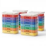 IEA Medical Tablettenbox 7 Tage | 4er Set, Monatsdosierung | morgens, mittags,