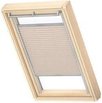 VELUX Original Dachfenster Plissee f&uuml;r SK08, Hellbeige, mit Grauer...