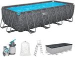 Bestway Pool-Set, rechteckig, 18 ft x 9 ft x 52 Zoll oder 5,49 m x 2,74 m x 1,32 m