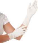 FRANZ MENSCH Hygostar Nitrilhandschuhe Safe Long | puderfrei, Karton, wei&szlig;,...