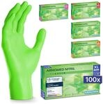 ARNOMED Einweghandschuhe Gr&uuml;n 100 St&uuml;ck/Box, Nitrilhandschuhe XL,...
