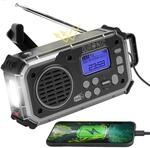 Duronic SDAB1 Kurbelradio, Tragbares Solar Notfall DAB FM Radio mit LED Licht...