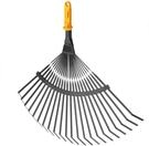 Fiskars OneClick Metall-F&auml;cherbesen | M&uuml;heloses Wechseln mit nur einem Klick,