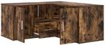 vidaXL Eckregal, Eckschrank 2 Montagem&ouml;glichkeiten, Schrank mit Stauraum,