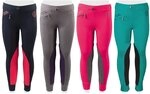 PFIFF 102603 Kinder Reitleggings Ella Stoff Besatz Reithose M&auml;dchenreithose, Pink /