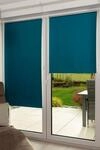 K-Home Thermorollo Verdunklungsrollo ohne Bohren Petrol B50 x H200 cm