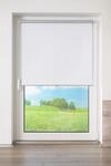 K-Home&reg; Thermo Springrollo/Mittelzugrollo mit modernen Struktur Stoff Wei&szlig;...