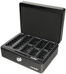 HMF 308-02 Geldkassette Euro-M&uuml;nzbrett 20 x 16 x 9 cm, schwarz