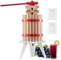 VEVOR Obstweinpresse Obstm&uuml;hle (6 L) mit Massivholzkorb mit 8 Bl&ouml;cken, robuster