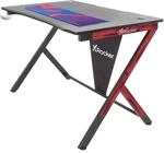 X Rocker Ocelot Aluminium Carbon Gaming Tisch mit Kabelmanagement,...