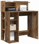 vidaXL Schreibtisch mit Regal Altholz 90 x 48 x 101,5 cm Holzwerkstoff,...