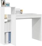 vidaXL Schreibtisch mit Regal Wei&szlig; 100 x 40 x 90 cm Holzwerkstoff, Arbeitsplatz f&uuml;r