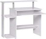 FineBuy Computertisch Wei&szlig; 94x90,5x48,5 cm Laptop Tisch Modern mit...