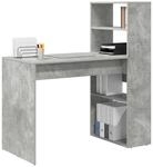 vidaXL Schreibtisch Beton Grau 113 x 54 x 120 cm Holzwerkstoff, Wohnzimmer, moderner