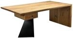 FineBuy Schreibtisch aus Massivholz Akazie 180 x 90 cm rechteckig mit Schublade...
