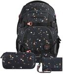 Coocazoo Schulrucksack-Set MATE &bdquo;Sprinkled Candy 3-teilig, schwarz,...