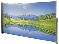 Seitenmarkise FABI Motiv Bergsee Mehrfarbig Polyester | Markise ausziehbar