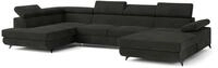 Masseno Ecksofa RUBANO M L-S mit Schlaffunktion U-Form, Sofa mit Bettkasten,