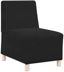 vidaXL Sofa-Stuhl ohne Armlehnen Schwarz 55 cm Samt, Sofasessel, Fernsehsessel,