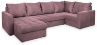 Masseno Ecksofa LORIVO R-S mit Schlaffunktion U-Form, Sofa mit Bettkasten,