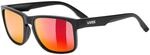 Uvex poise Sportbrille, black matt/mir.red, one size