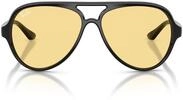 Ray-Ban Unisex Evolution, schwarz / gelb, 59 mm