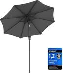 SONGMICS Sonnenschirm 200 cm, UPF 50+, Strandschirm, beidseitig um 30&deg;...