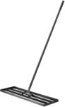Wiltec Aluminium Rasenrakel 91,4 x 25,4 cm mit 2 m Stiel, Rasen Rakel Unebenheiten im