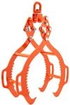 Forstzange 812-914 mm, Hebezange mit 4 Krallen, drehbare Holzzange aus Stahl,