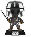 POP Funko Star Wars Mandalorian mit Dunkelschwert (Chrom & Glow in The Dark),