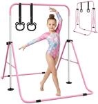 HOMCOM Gymnastikstange f&uuml;r Kinder, Faltbares Turnreck, H&ouml;henverstellbare Reckstange