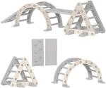 AIYAPLAY 5 in 1 Kletterger&uuml;st Montessori Indoor, Kletterdreieck mit Rutsche,